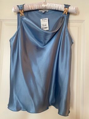 Lt Blue Camisole with brass embellishments